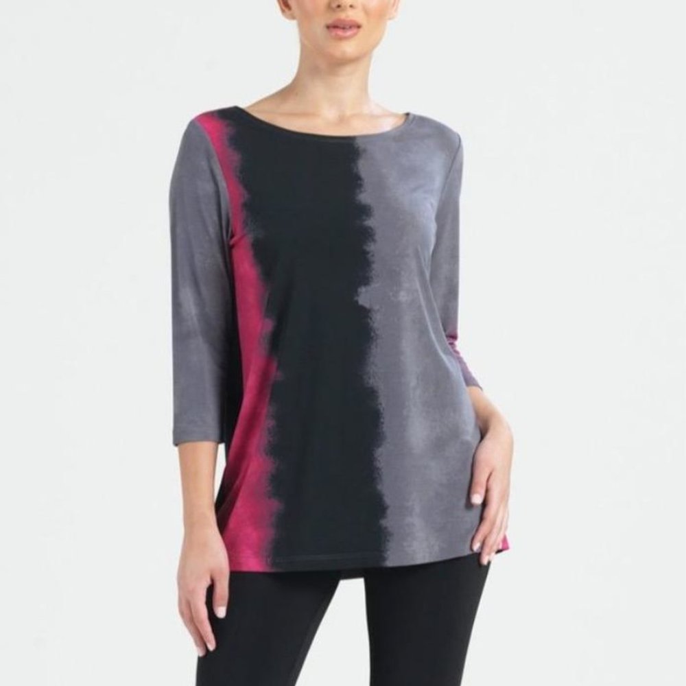 NWT Clara Sunwoo Pink/grey Ombre Print Tunic